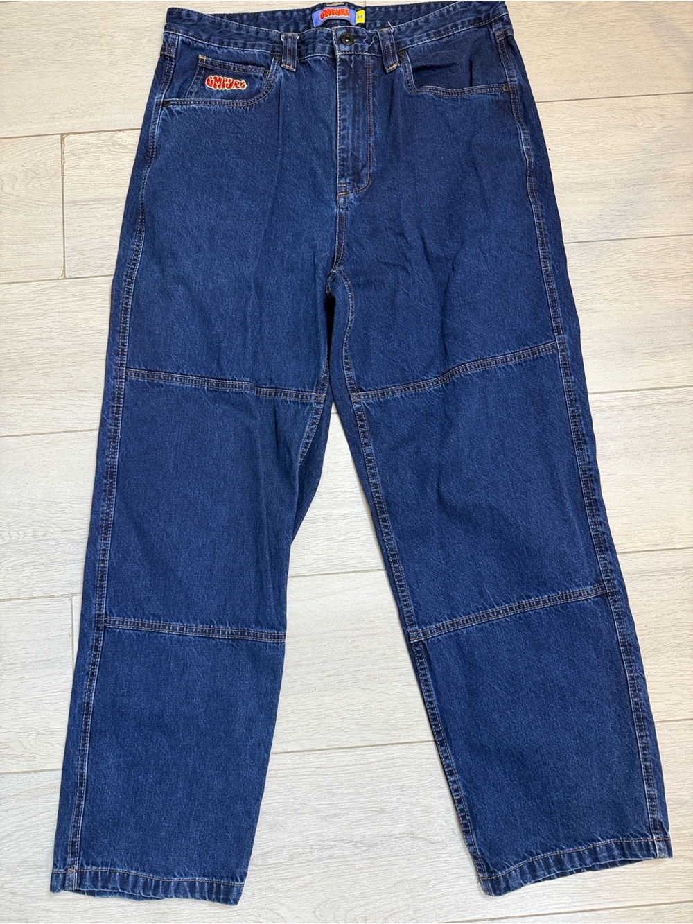 Empyre Baggy Double Knee Y2K Skate Denim Jeans Size 34 Excellent Condition